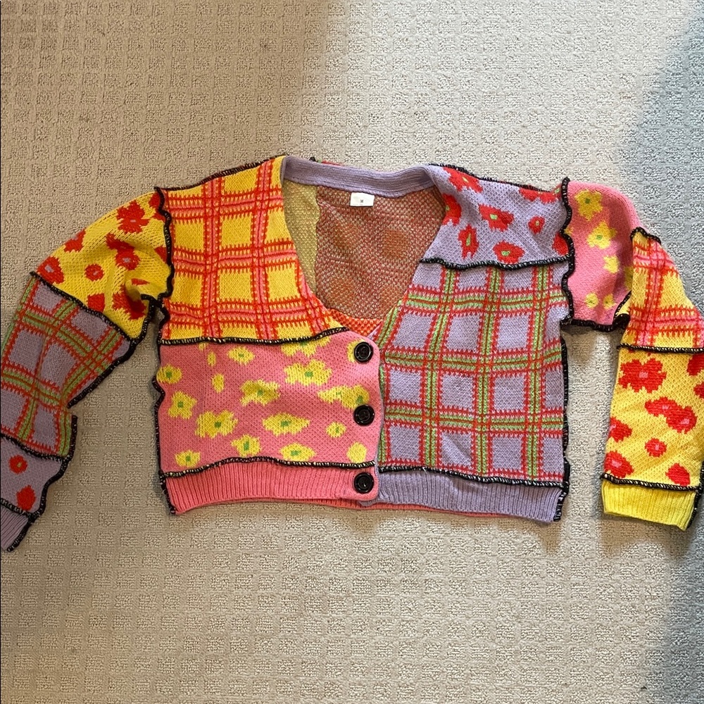 Colorful Patchwork Cardigan